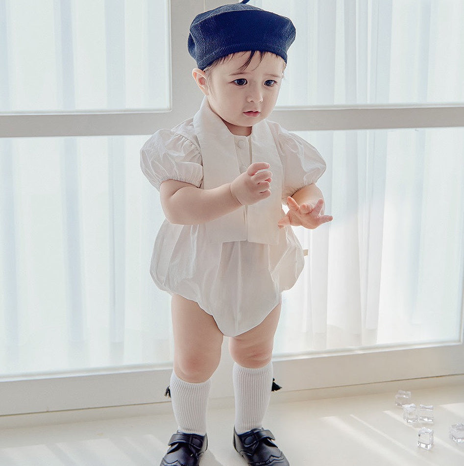 タイ 半袖ロンパース Tie Short Sleeved Romper