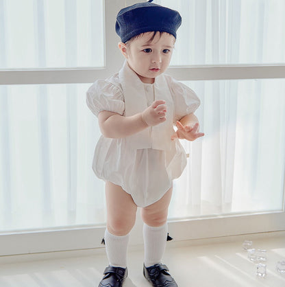 タイ 半袖ロンパース Tie Short Sleeved Romper