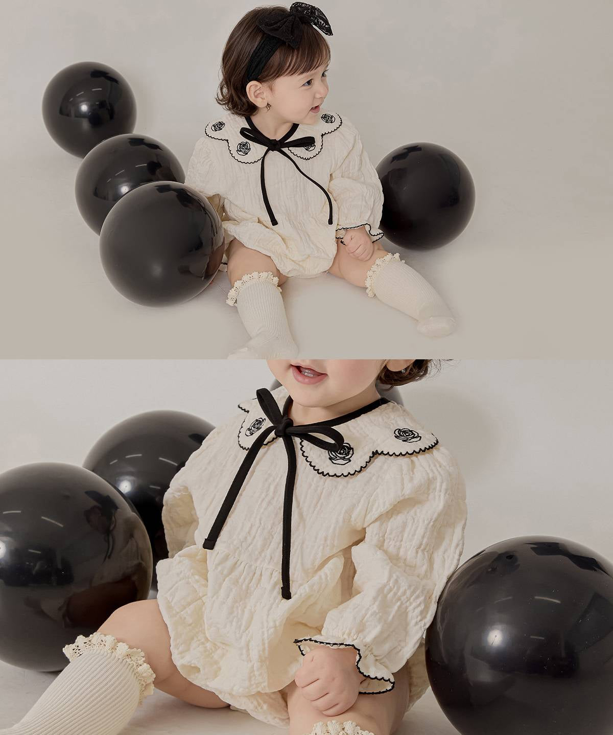 ラヴィアン ロンパースセット La vie en Romper Set_Cream