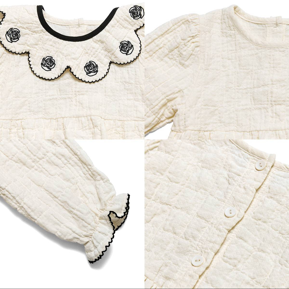 ラヴィアン ロンパースセット La vie en Romper Set_Cream