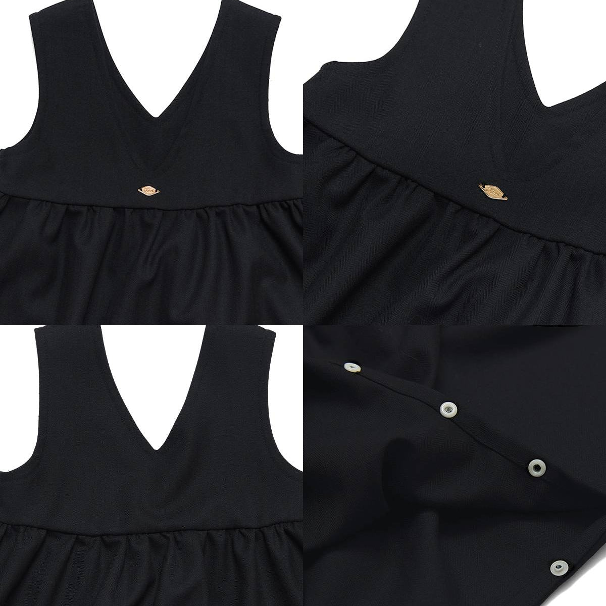 モス オーバーオール Mos Overalls_Black