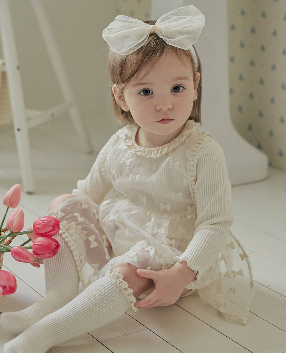 リボン エプロンワンピース Ribbon Apron Dress