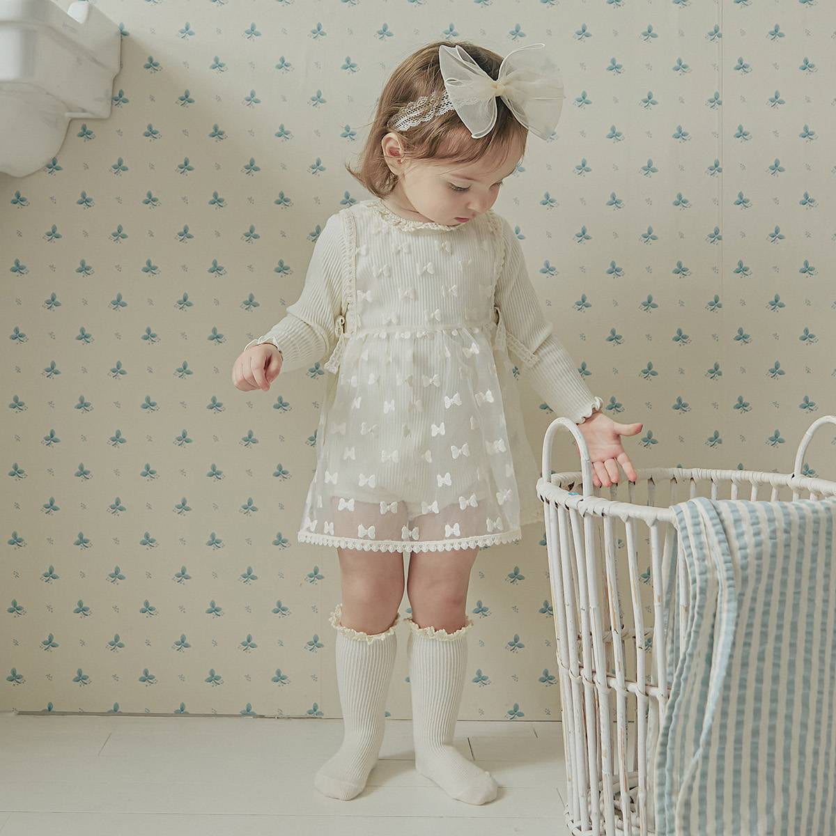 リボン エプロンワンピース Ribbon Apron Dress