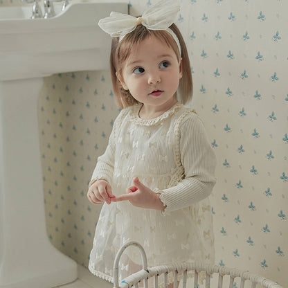 リボン エプロンワンピース Ribbon Apron Dress