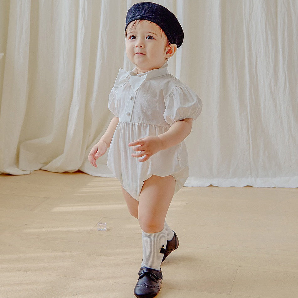 タイ 半袖ロンパース Tie Short Sleeved Romper