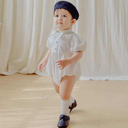 タイ 半袖ロンパース Tie Short Sleeved Romper