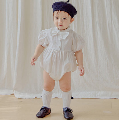 タイ 半袖ロンパース Tie Short Sleeved Romper
