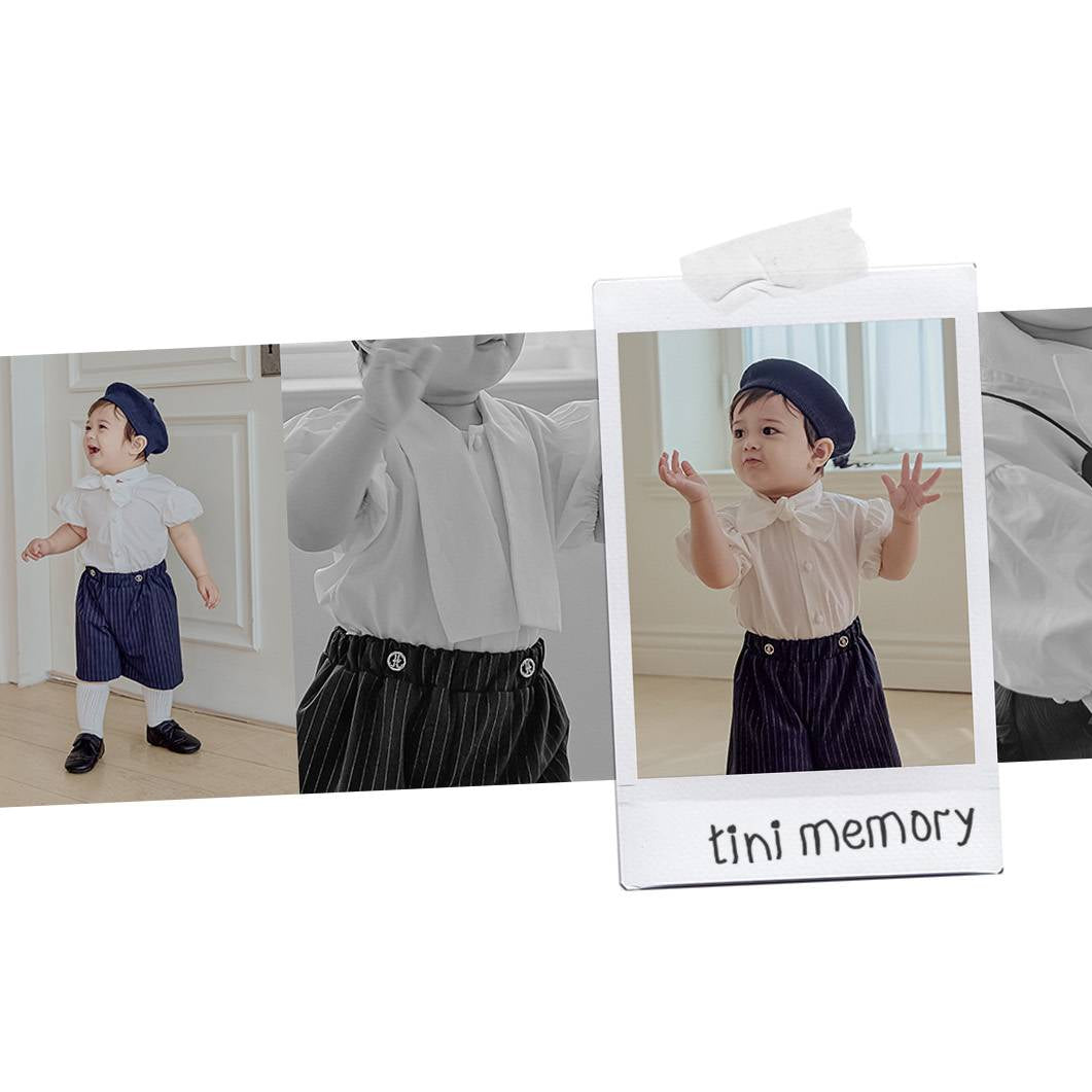 タイ半袖ブラウス/ Tie Short Sleeved Blouse