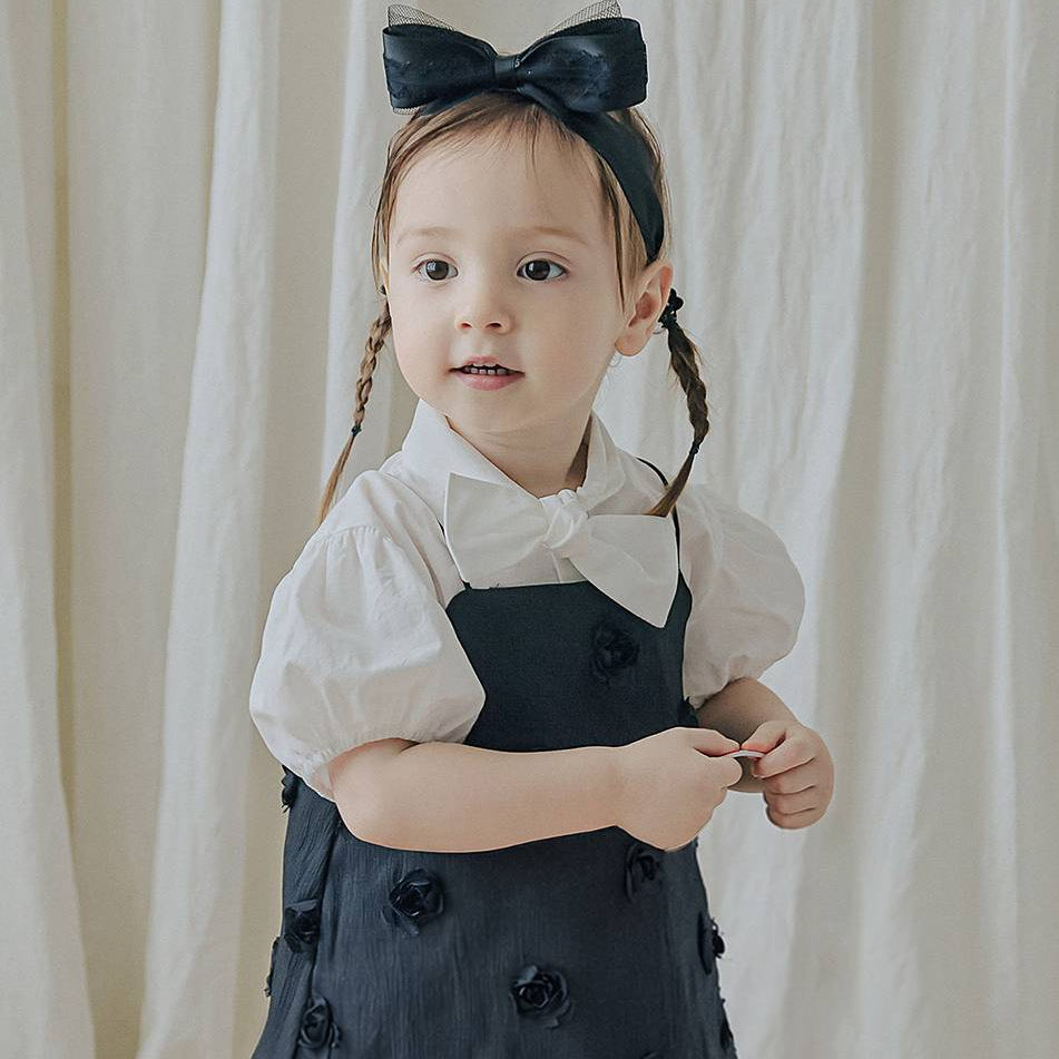 タイ半袖ブラウス/ Tie Short Sleeved Blouse