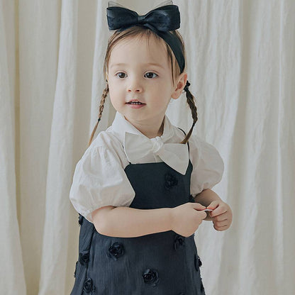 タイ半袖ブラウス/ Tie Short Sleeved Blouse