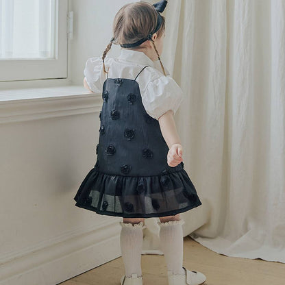 タイ半袖ブラウス/ Tie Short Sleeved Blouse