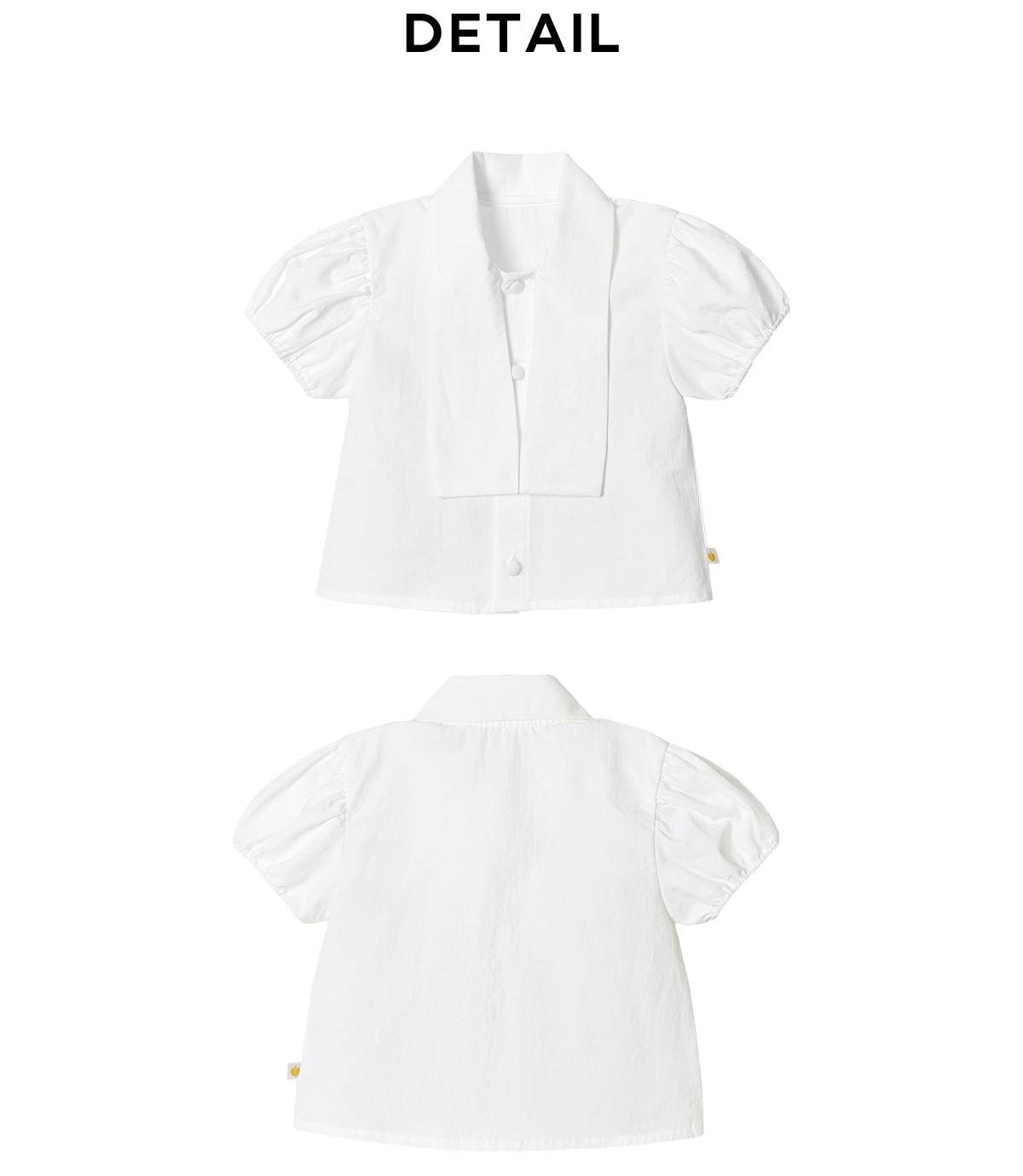 タイ半袖ブラウス/ Tie Short Sleeved Blouse