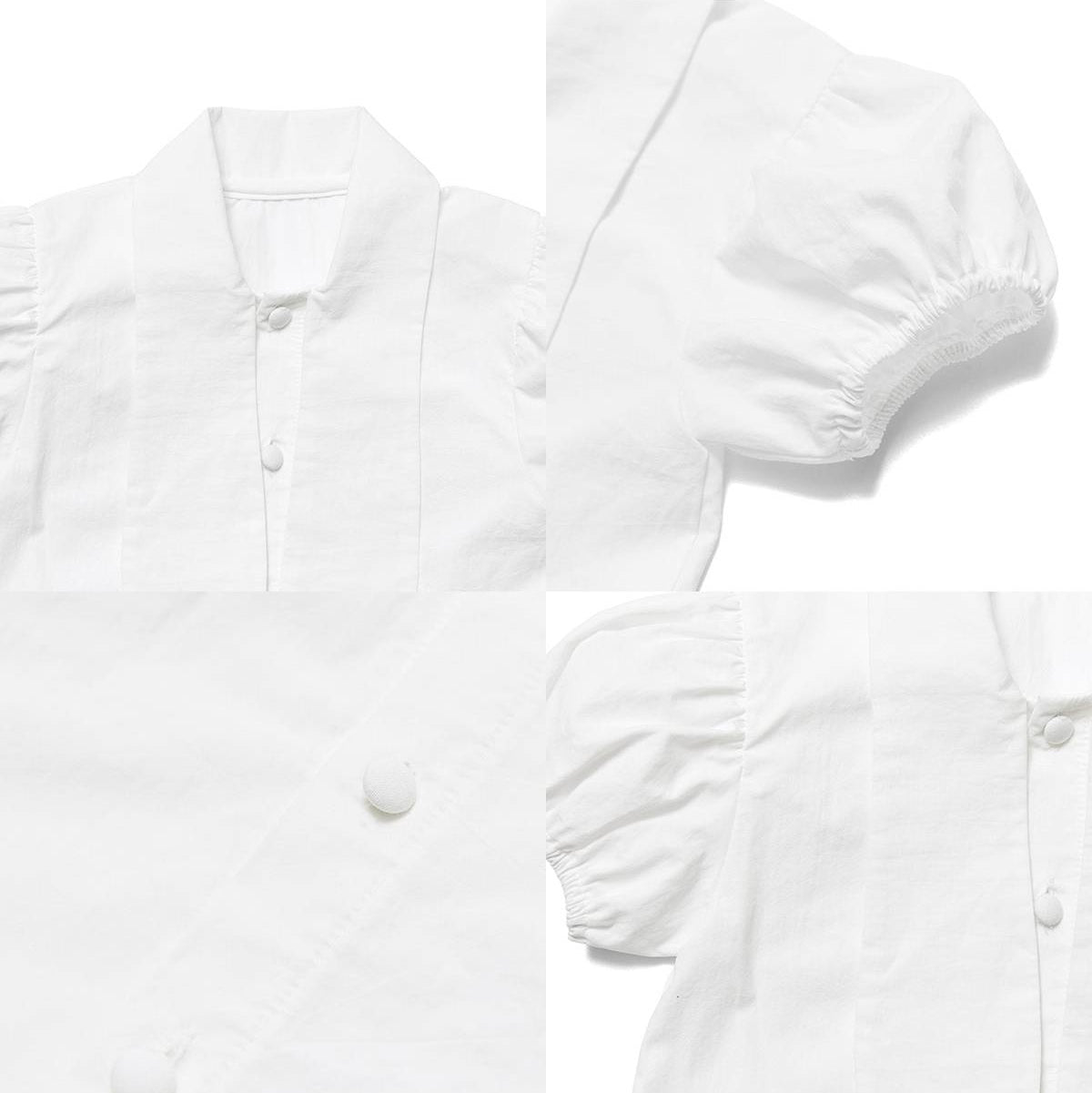 タイ半袖ブラウス/ Tie Short Sleeved Blouse