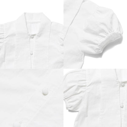 タイ半袖ブラウス/ Tie Short Sleeved Blouse