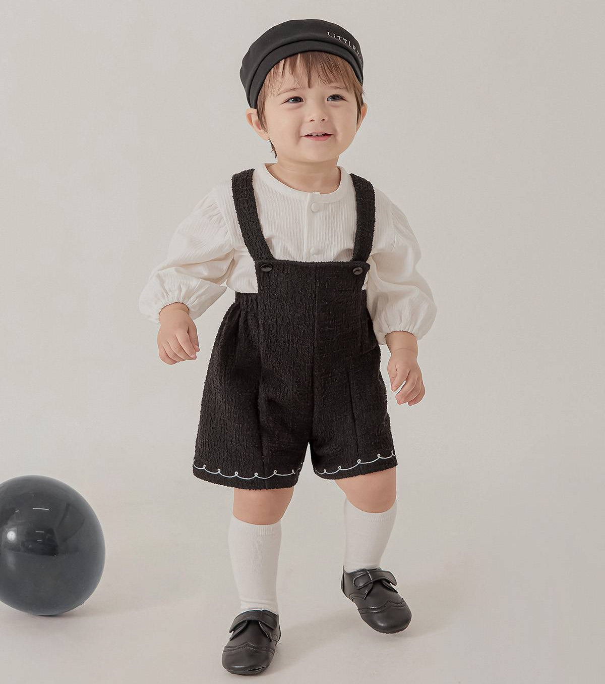ツイード オーバーオール Tweed Overalls_Black