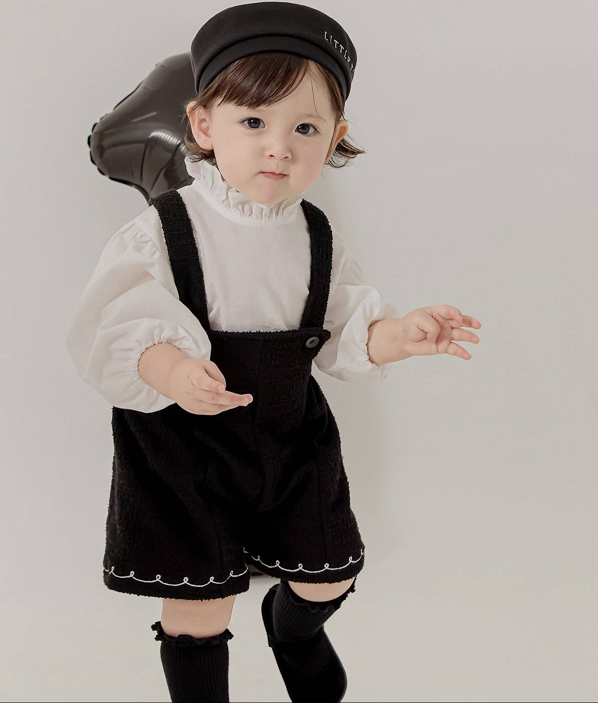 ツイード オーバーオール Tweed Overalls_Black