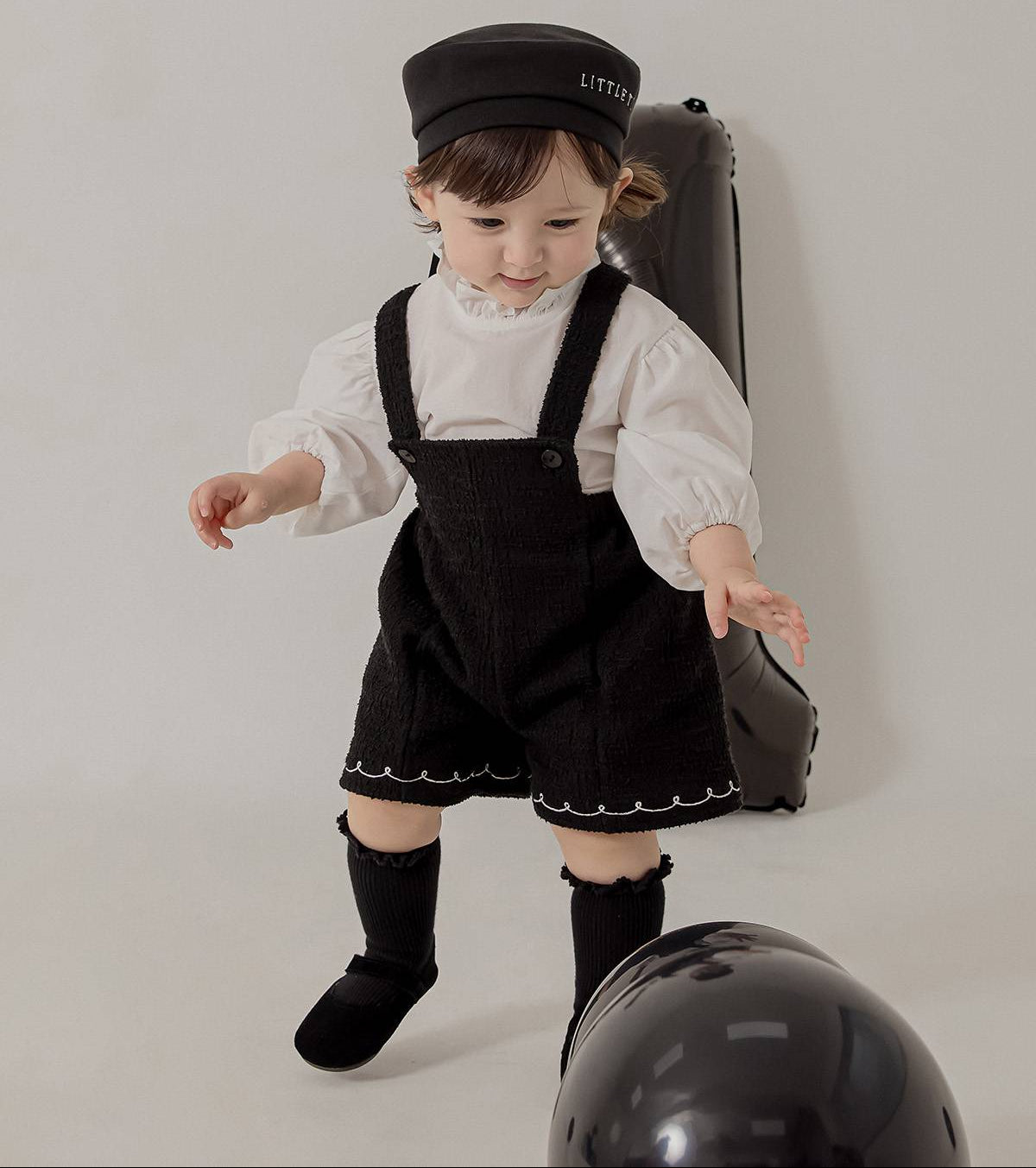 ツイード オーバーオール Tweed Overalls_Black