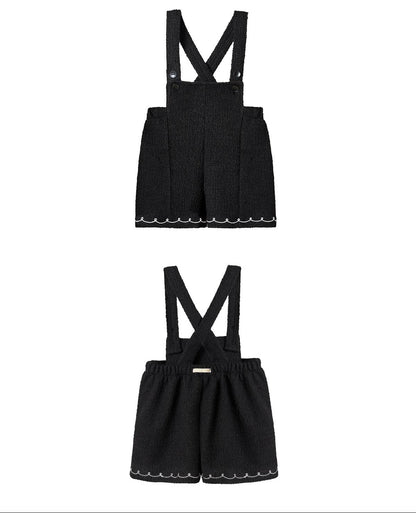 ツイード オーバーオール Tweed Overalls_Black
