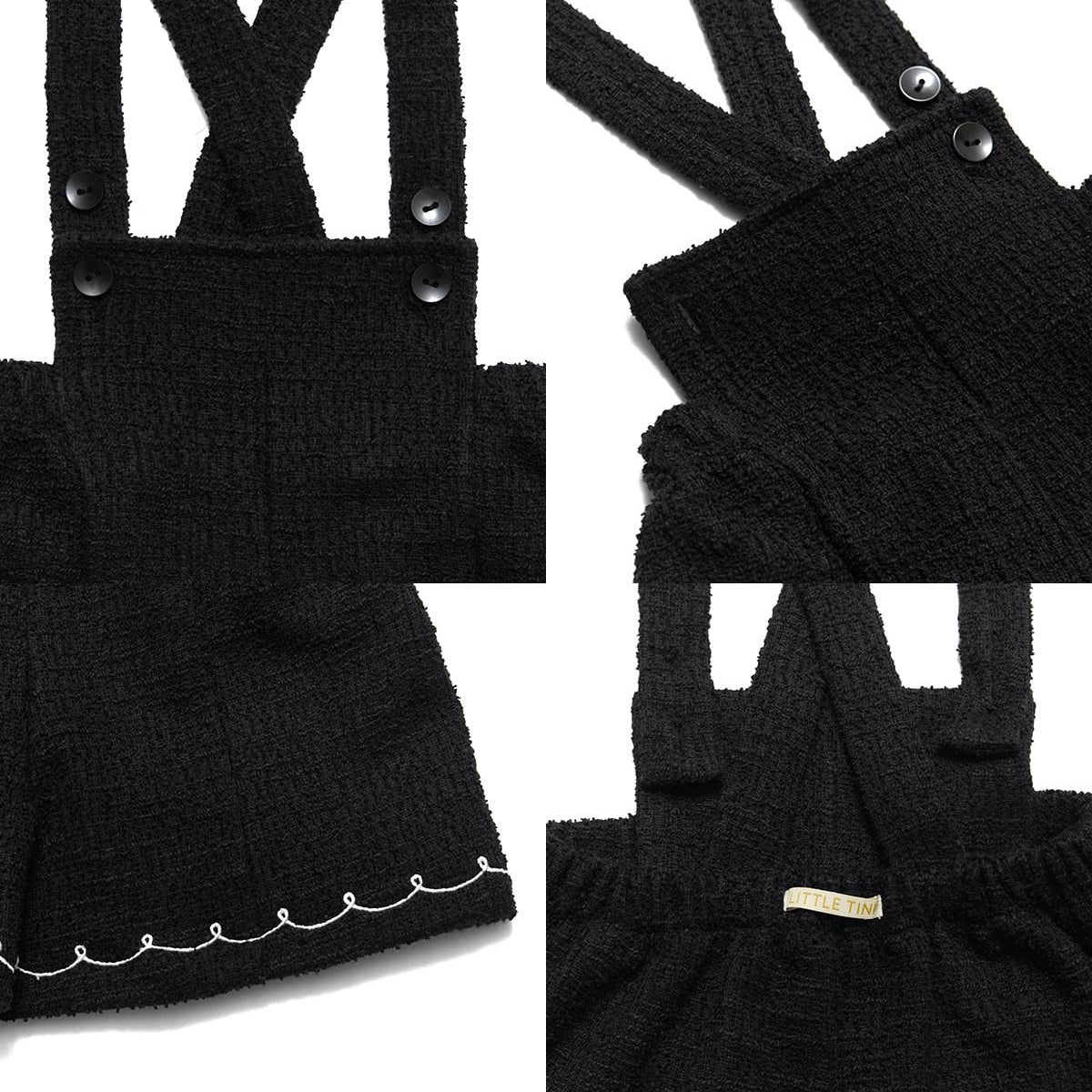 ツイード オーバーオール Tweed Overalls_Black