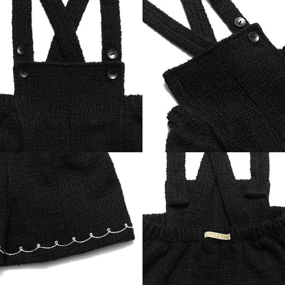 ツイード オーバーオール Tweed Overalls_Black