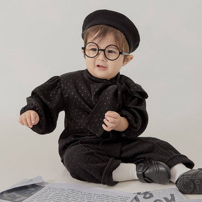 ツイード ピンタックパンツ Tweed Pintuck Pants_Black