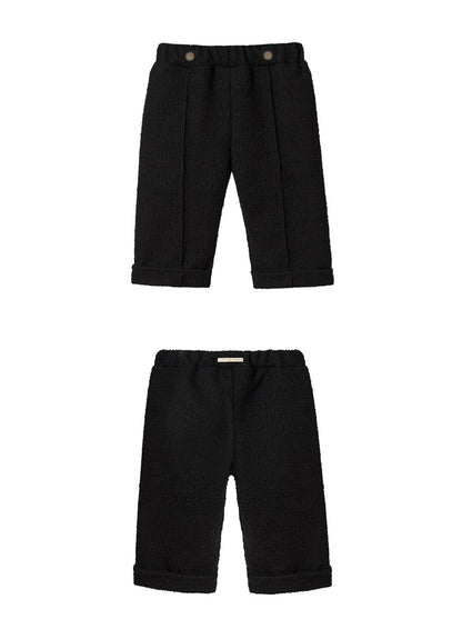 ツイード ピンタックパンツ Tweed Pintuck Pants_Black