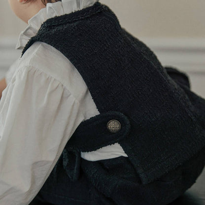 ツイードベスト Tweed Vest_Black
