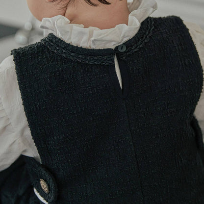 ツイードベスト Tweed Vest_Black