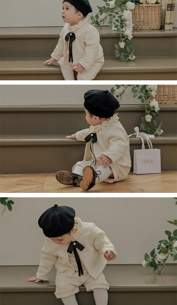 ツイードパンツ_クリーム