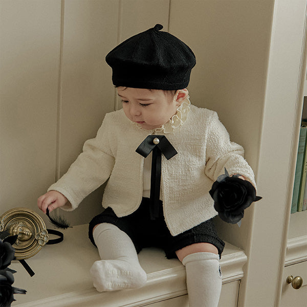 ツイードジャケット_クリーム