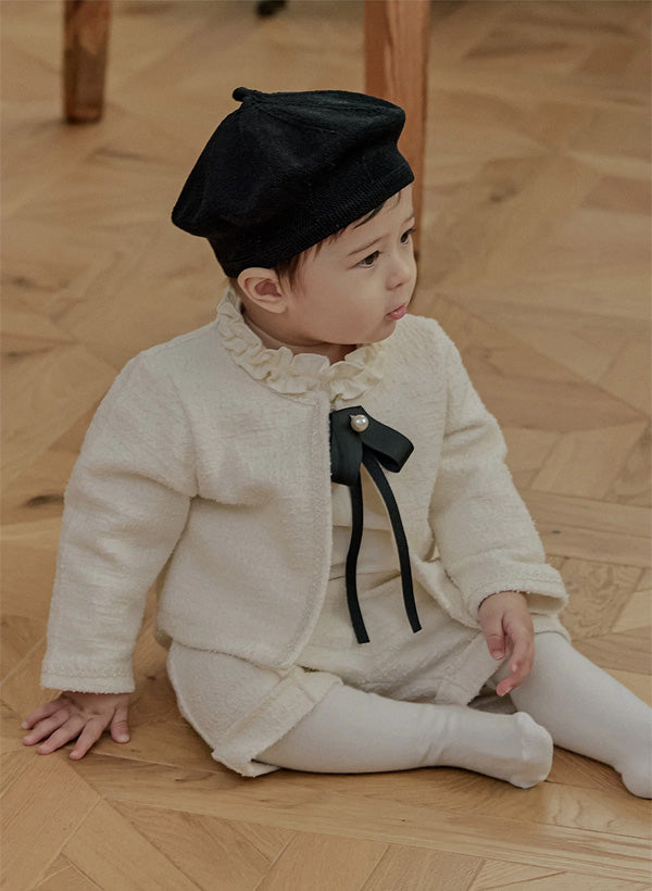 ツイードジャケット_クリーム