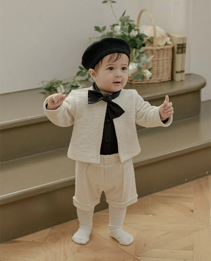 ツイードジャケット_クリーム