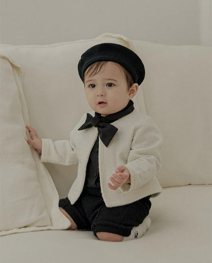 ツイードジャケット_クリーム