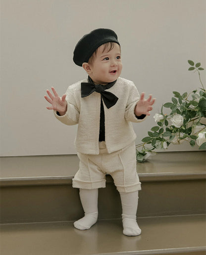 ツイードジャケット_クリーム