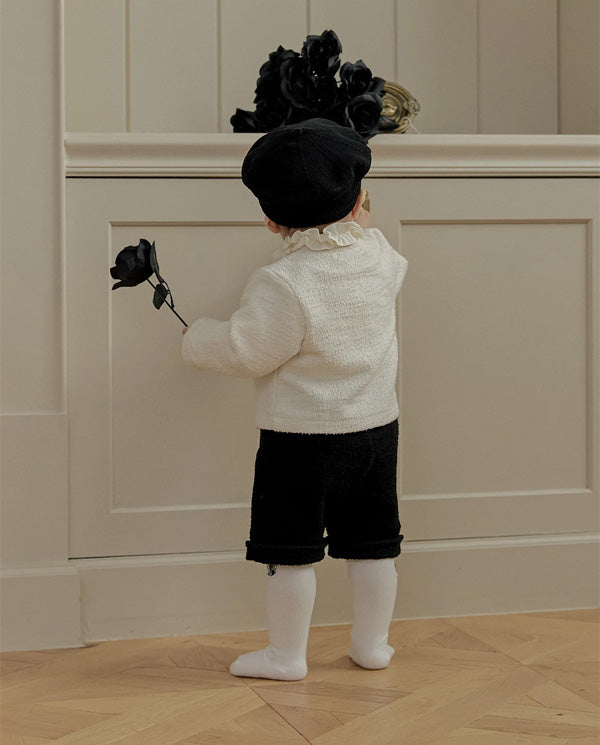 ツイードジャケット_クリーム