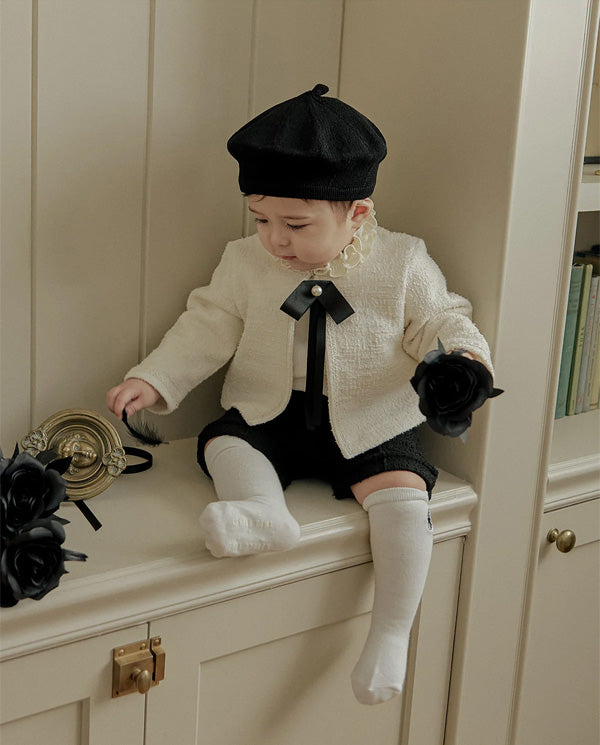 ツイードジャケット_クリーム