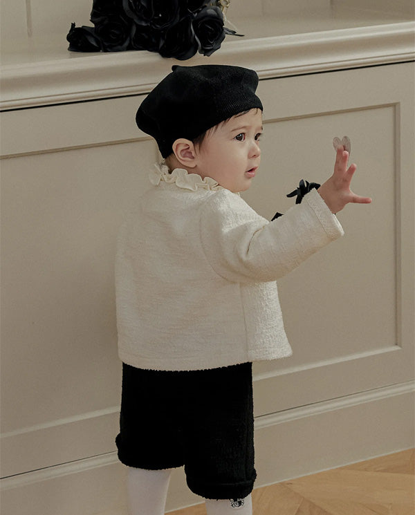 ツイードジャケット_クリーム