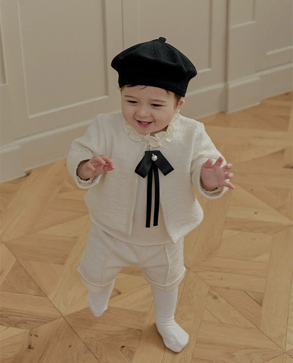 ツイードジャケット_クリーム