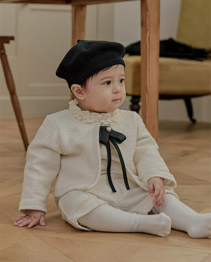 ツイードジャケット_クリーム