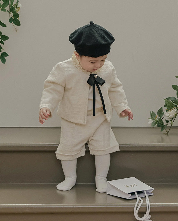 ツイードジャケット_クリーム