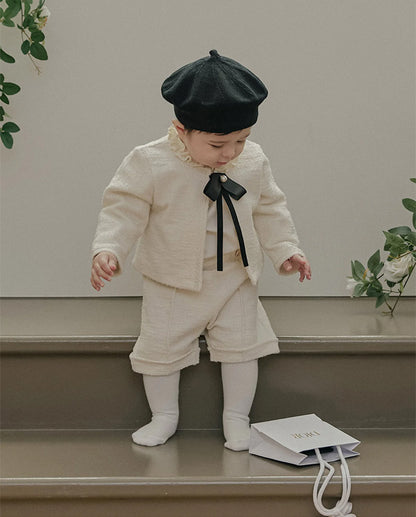 ツイードジャケット_クリーム