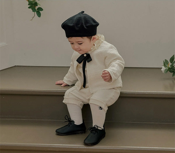 ツイードジャケット_クリーム