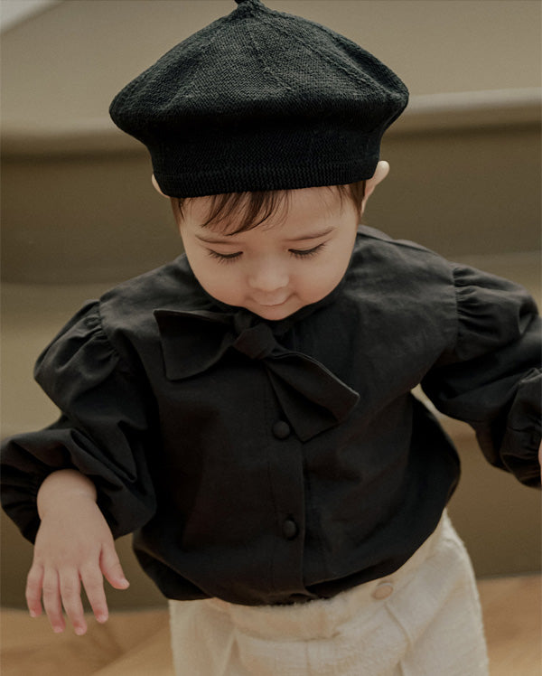 タイブラウス_ブラック