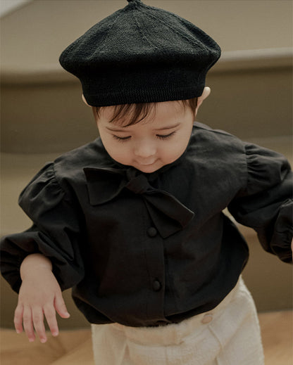 タイブラウス_ブラック