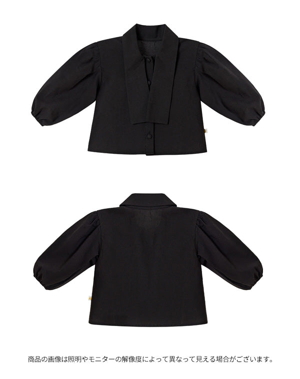 タイブラウス_ブラック