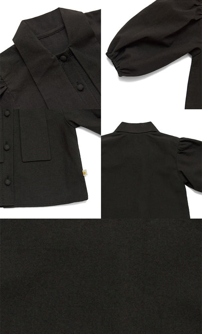 タイブラウス_ブラック