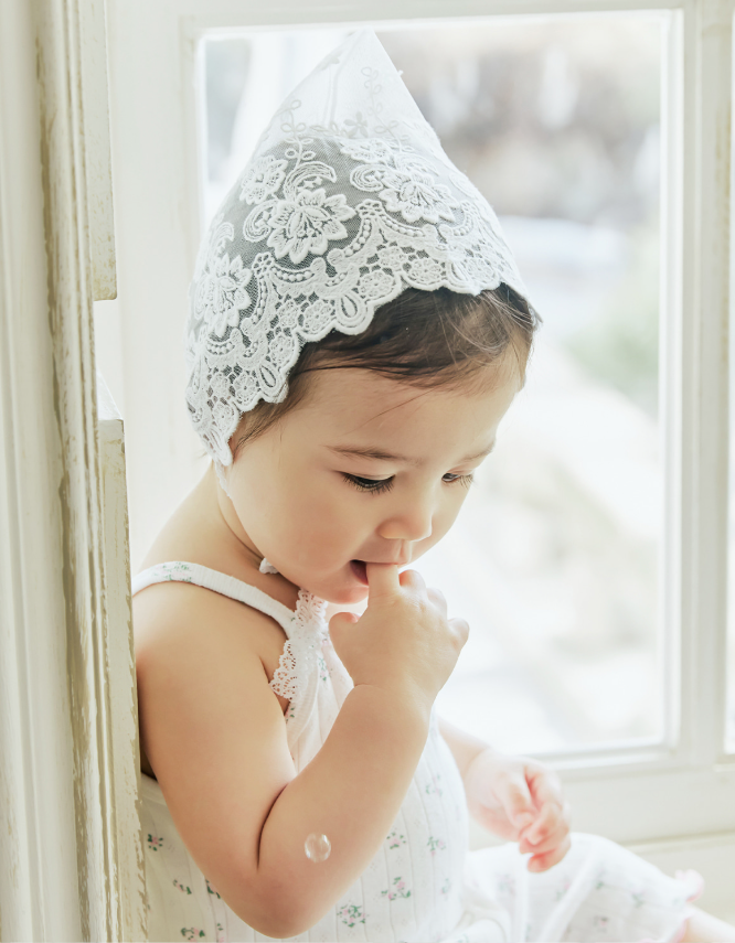 ローズレースボンネットハット