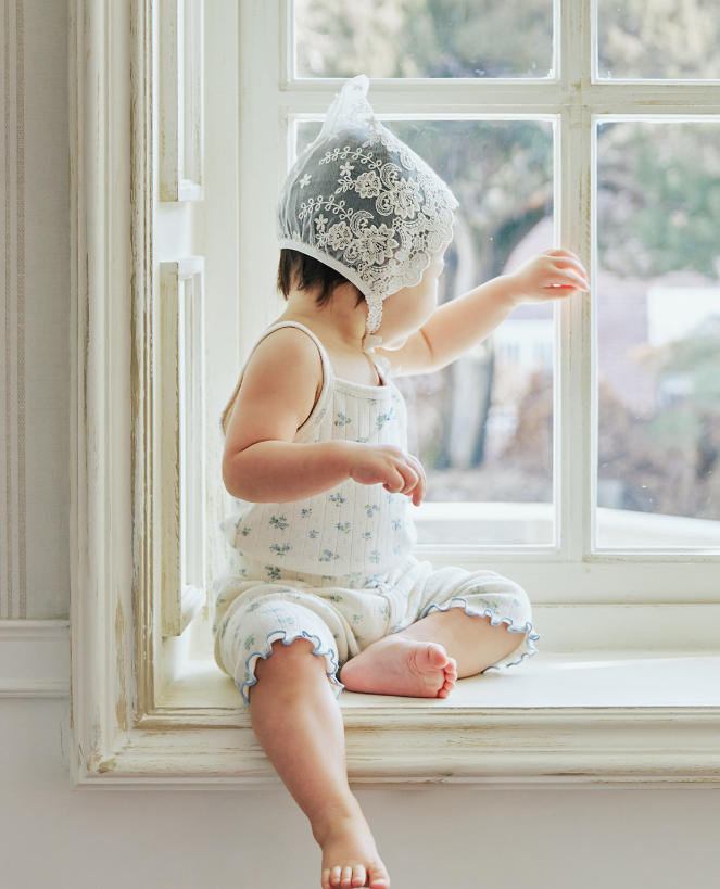 ローズレースボンネットハット