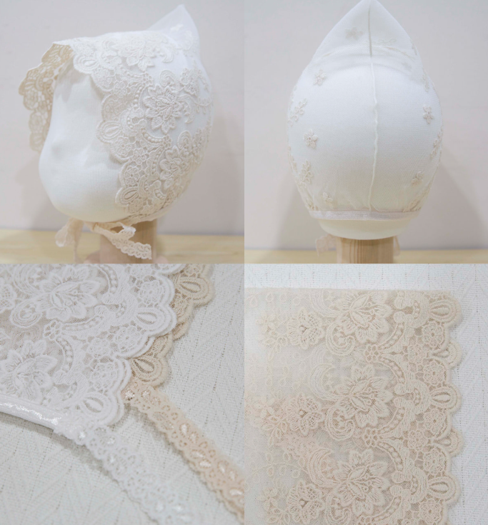 ローズレースボンネットハット