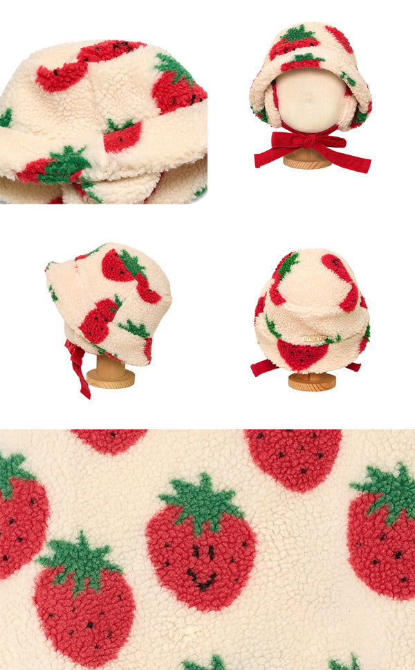 スウィートベリー イヤーマフ付きバケットハットSweet Berry Earmuffs Bucket Hat